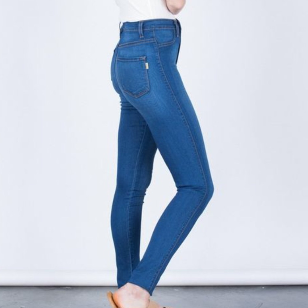 High waisted skinny jeans